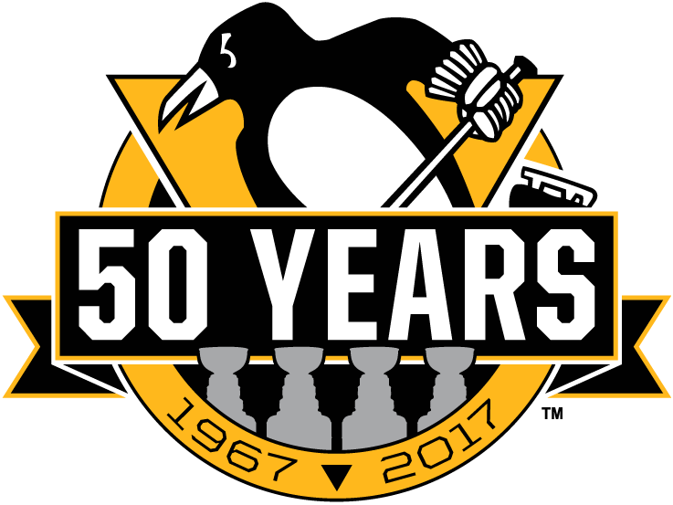 Pittsburgh Penguins 2017 Anniversary Logo iron on transfers for fabric